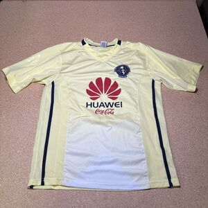 Gool Club America Men’s Unitalla Yellow Soccer Jersey Centenario de Leyenda 1916